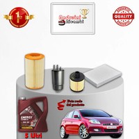 Set Service 4 Filter Und ÖL Fiat Bravo II 1.6 D Multijet 85KW 115CV Von 2008>
