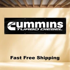 CUMMINS TURBO DIESEL 2'X8' BANNER FLAG ENGINE DODGE