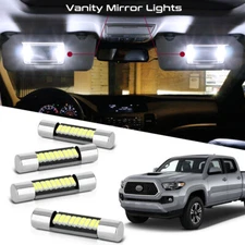 4pcs 6000K White 29mm LED Vanity Mirror Light Bulbs for 2005-2023 Toyota Tacoma