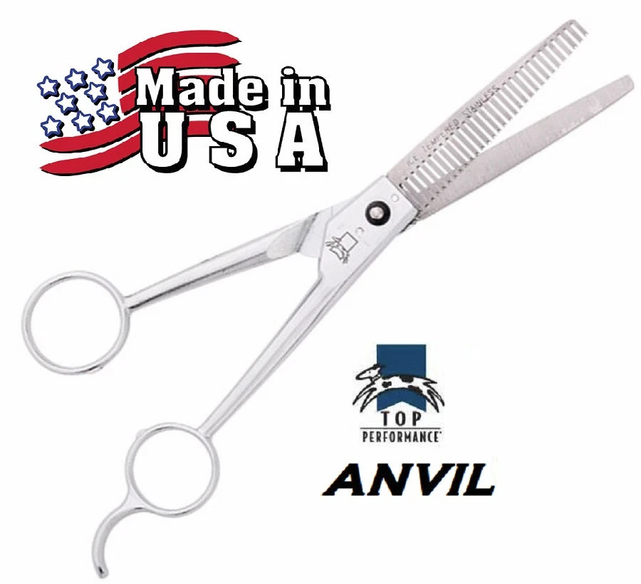 *USA MADE TP/ANVIL PET Dog Cat PRO GROOMING 7" THINNING BLENDING SHEARS Scissors