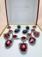 ULTRA RARE Kenneth Lane “Treasures of the Duchess” BOOK Ruby Necklace + Earrings