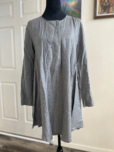 MAISON MARGIELA Abito camicia viscosa manica lunga tunica grigio Maison Martin Margiela MM6 taglia 40