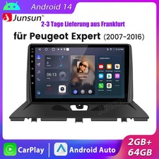2+64G Carplay Android14 Autoradio GPS Navi WIFI DAB Für Peugeot Expert 2007-2016
