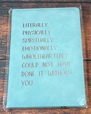 Hardcover Faux Leather Journal Notebook with Inspirational Quote