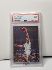1994 E-MOTION #105 JASON KIDD RC MAVERICKS HOF PSA 9 