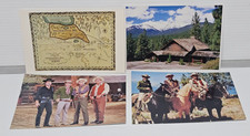 VTG 1968, Ponderosa Ranch of Bonanza TV Show, Postcards, Set of 4