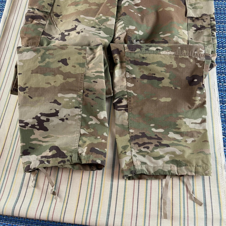 Calça masculina uniforme de combate exército 2XL X longa OCP camuflagem carga tática ripstop - Imagem 2 de 4