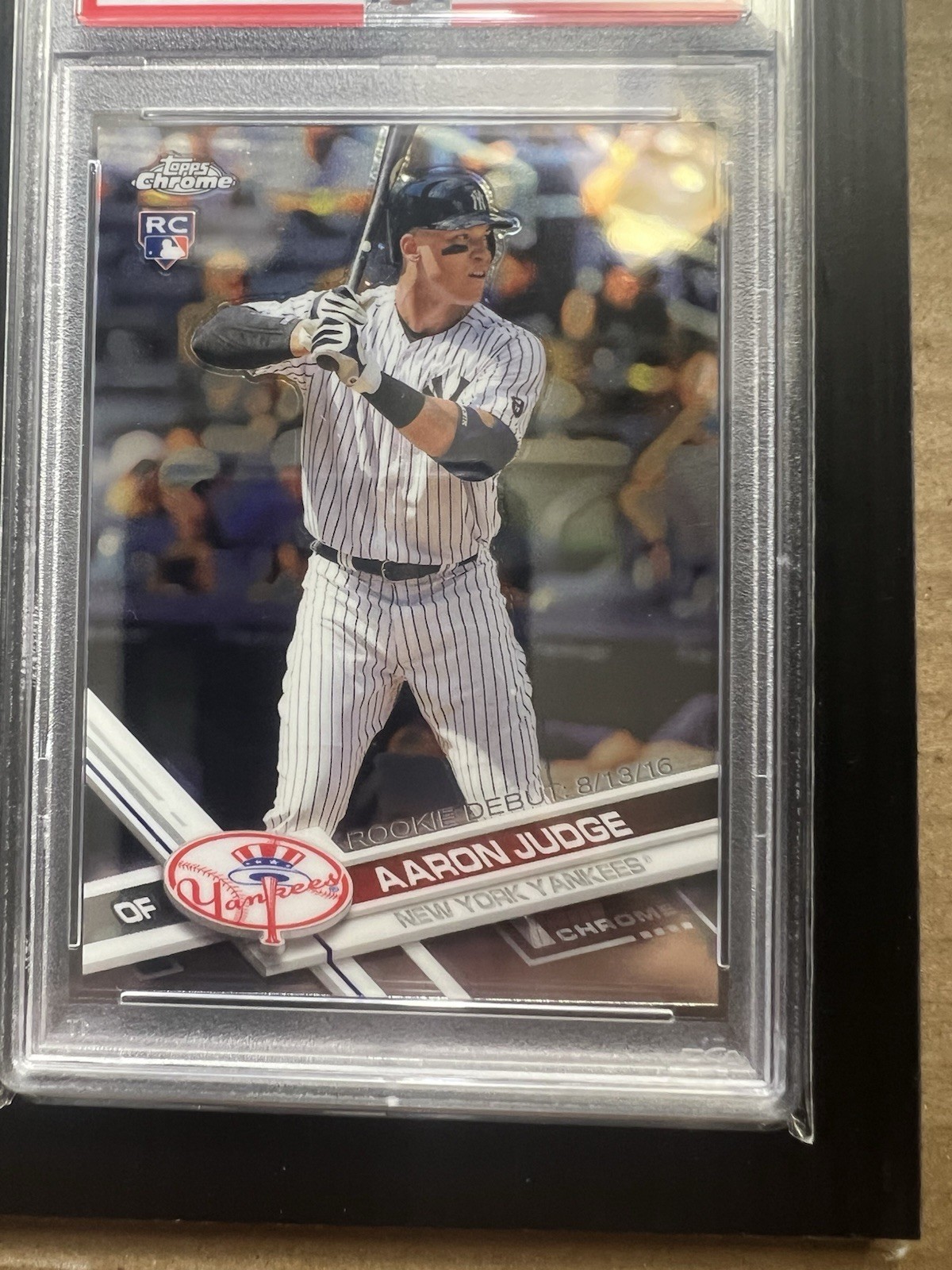 2017 Topps Chrome Update #HMT50 Aaron Judge PSA 10 Rookie RC New York Yankees view 4