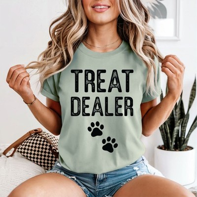 Leckerli Händler Tierbesitzer Damen T-Shirt Hundeliebhaber Pfotenabdruck