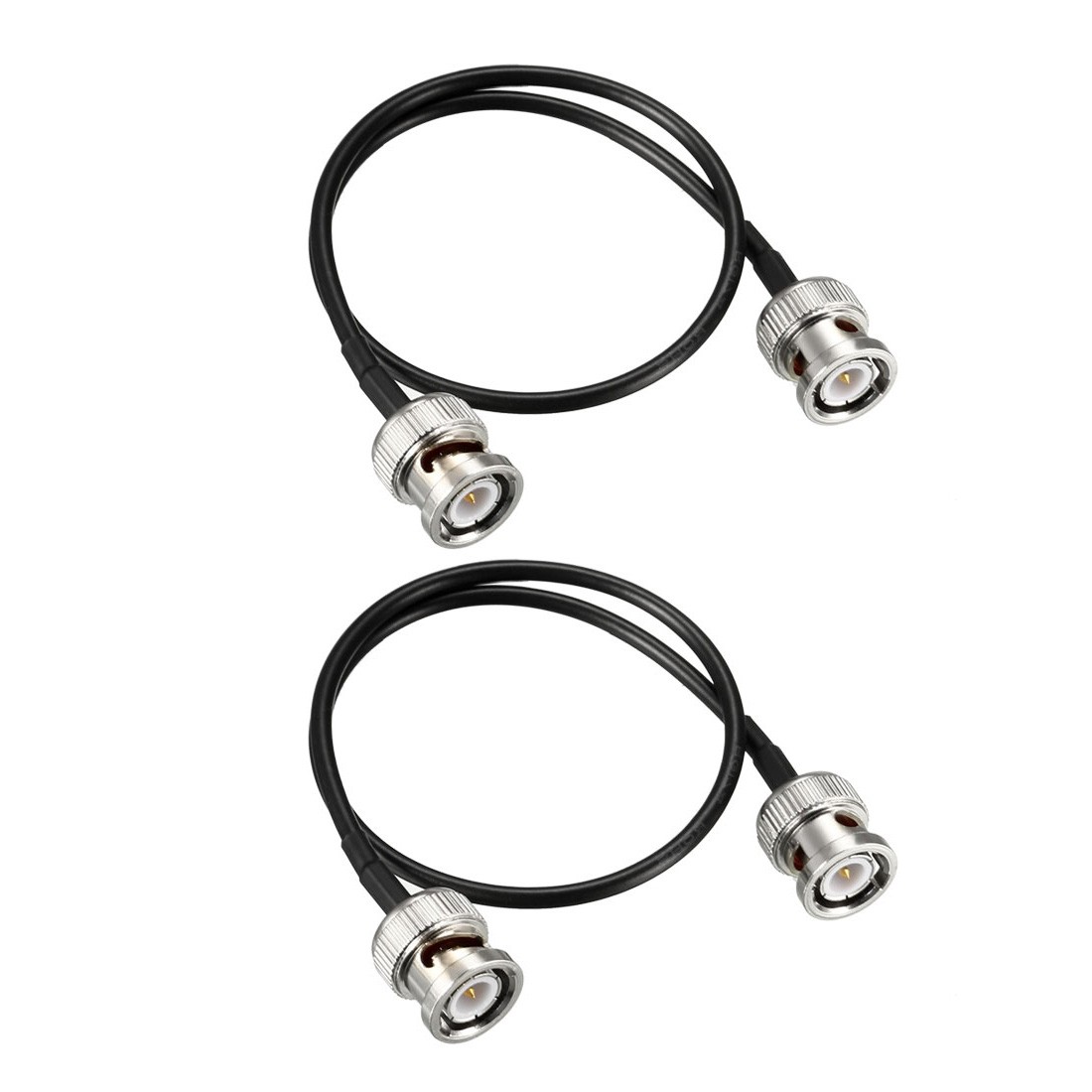 2pack BNC Male to Male Coaxial Jumper Cable 50 ohm 12 inch RG174