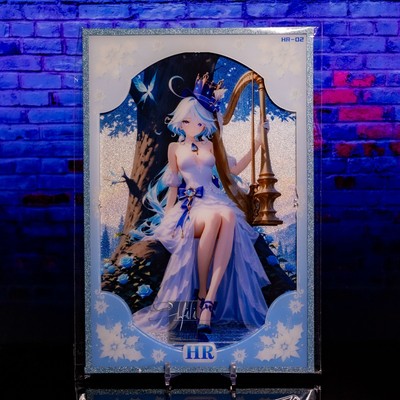 Furina Waifu A5 Premium Card HR Framed Acrylic Glitter Foil Oversized Display