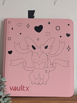 Vault X - 12 Pocket eXo-Tec Zip Binder Ordner - Pink Pokemon Sylveon 