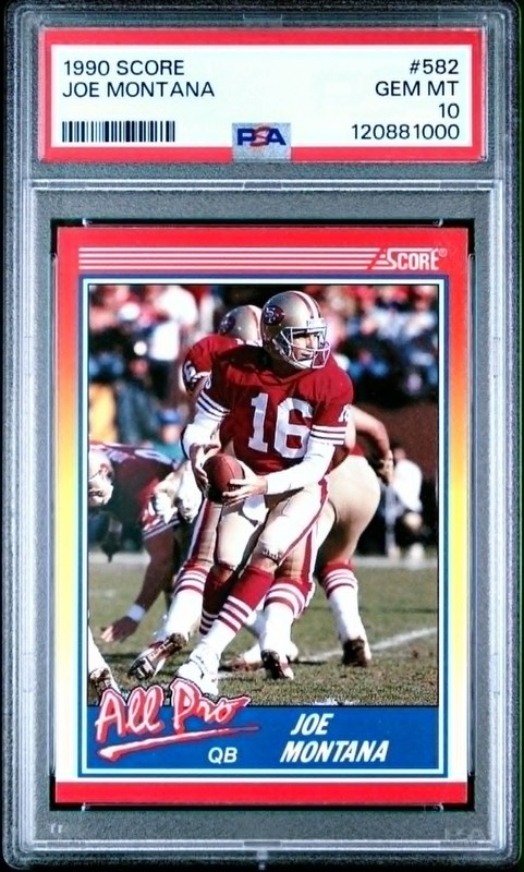 1990 SCORE ALL PRO #582 JOE MONTANA 49ERS HOF PSA 10