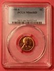 1955 S Lincoln Wheat Cent - PCGS MS 66 RD