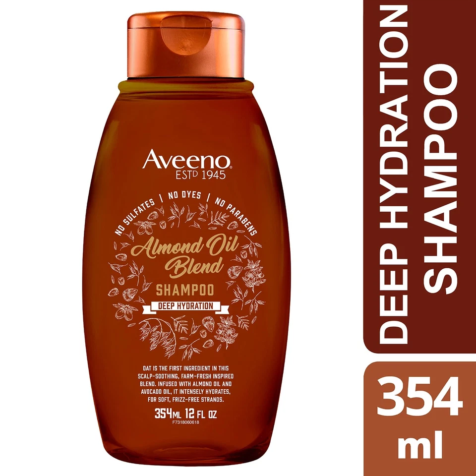 Champú Aveeno Mezcla de Aceite de Almendras Sin Sulfatos con Aceite de Aguacate para Hidratación Intensa Foto 2 de 4
