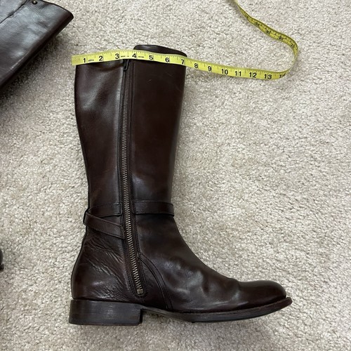 Frye Jordan Strap Tall Leather Riding Boots Brown Women’s Size 7.5 B Knee High - Picture 6 of 23