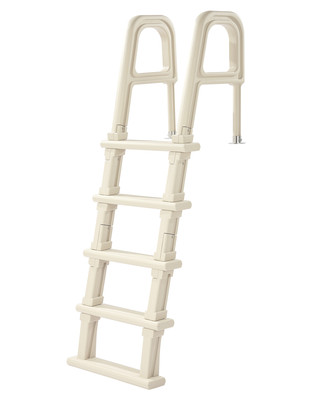 Inclined Pool Ladder 5-Step & 2 Handrails of 300 lb Capacity for 48-54 In Pools