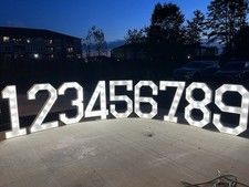 4ft wooden Large Light-Up White Number Props Letters  Numbers Party Decoration
