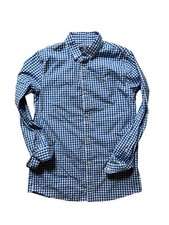 Vineyard Vines Whale Shirt YOUTH BOY'S Xl 18 Button Up Blue Plaid EXCELLENT  