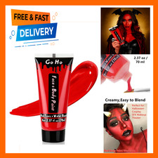 Red Face Body Paint Cream 2.37oz Halloween Blendable Face Makeup