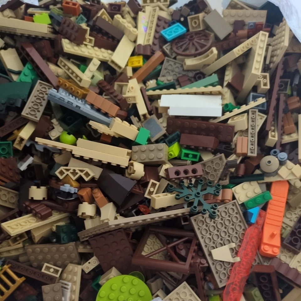LEGO natural colors, browns and greens. 9 Lbs.  - Image 2 of 3