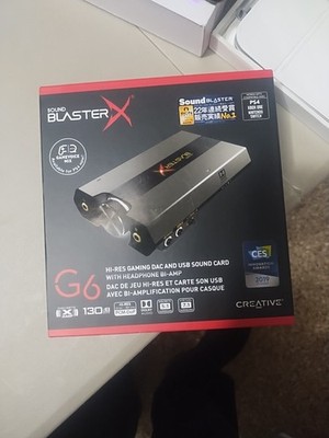 Sound BlasterX G6 130dB Hi-Resolution 32BIT/384KHZ Gaming DAC External USB