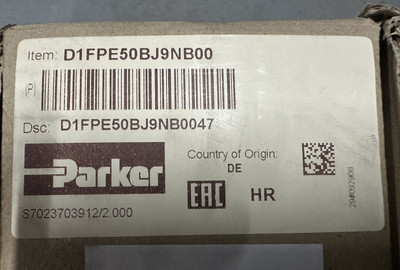 Parker Proportional-Wegeventil   Typ D1FPE50BJ9NB00 47