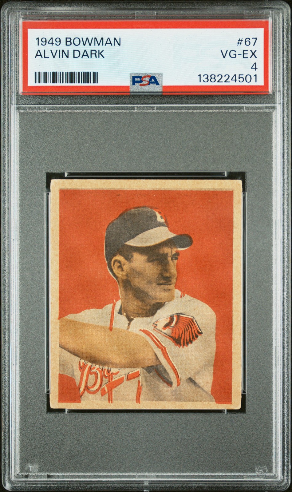 1949 Bowman Alvin Dark #67 PSA 4 Boston Braves