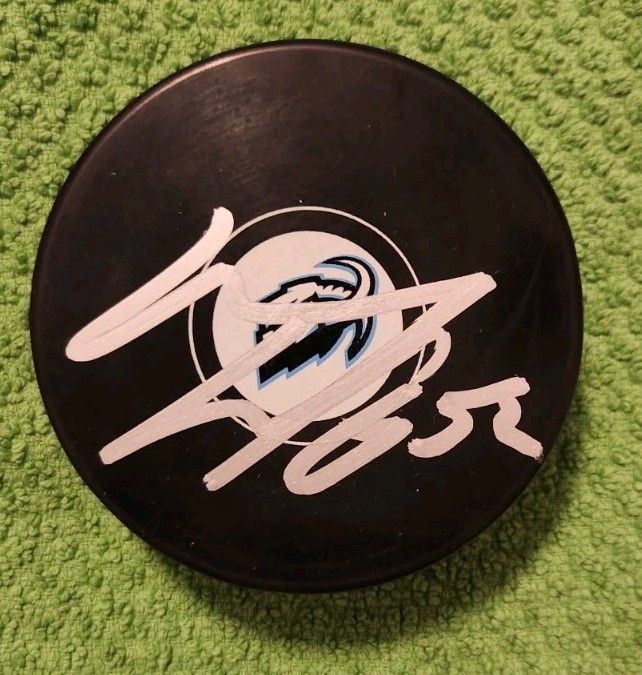 Mackenzie Weegar Signed Autographed Utah Mammoth Logo Puck