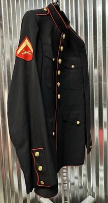 USMC US MARINE CORPS DRESS BLUES JACKET 43 L CHEST 42" INCHES LANCE  CORPORAL | eBay