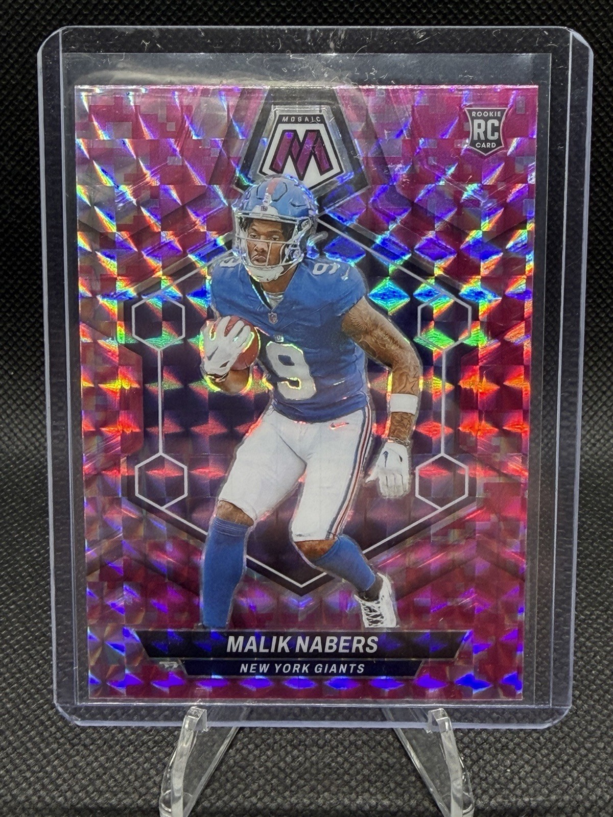 Malik Nabers Panini Mosaic #306 Pink Camo