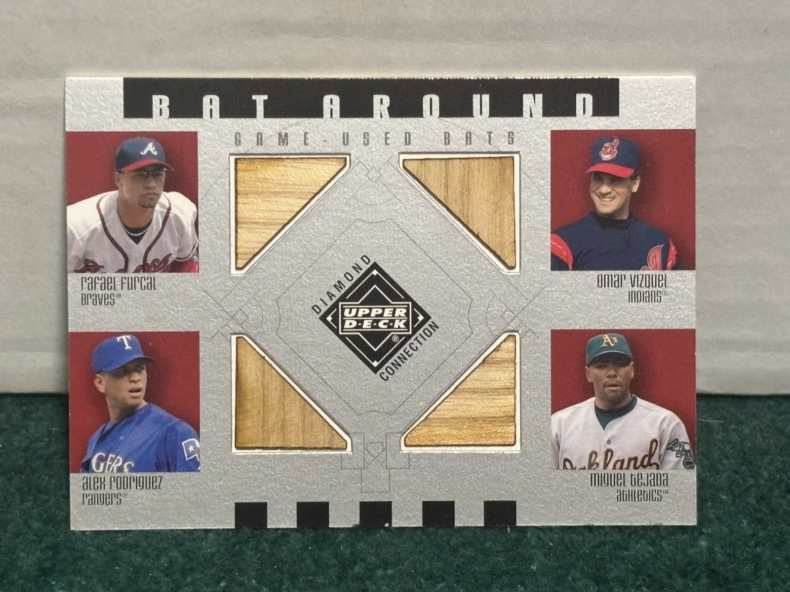 2002 Diamond Connection Bat Around Furcal Vizquel Alex Rodriguez Tejada GU Bat