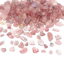 Chip Stone Beads, 350Pcs Crystals Gemstone for Jewelry Making, Strawberry Red