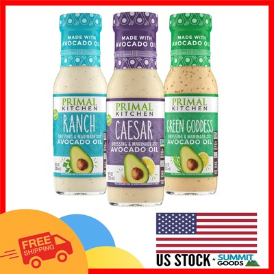 Healthy Dressing Variety: Ranch, Caesar & Green Goddess made with Avocado Oil