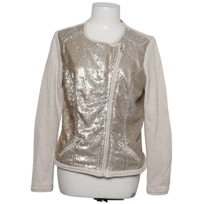 Tchibo, Jacke, Damen, Größe: 40, Beige/Gold, Baumwolle/Polyester #muG