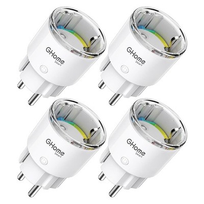 Smart Socket Mini Wifi 10a Alexa/google Tüv 4er Pack Strommessung