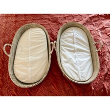 Natural seagrass Moses baskets- set of 2