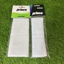 Prince Wristbands And Head Band Set Tennis Pickleball Sports White