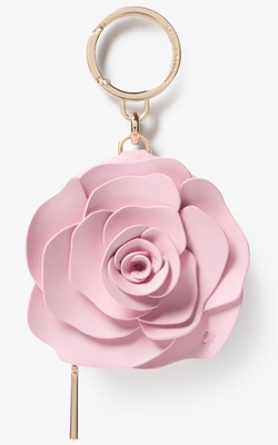 NWB Kate Spade 3D Coin Purse Flora Rose Pink Leather Charm KE691