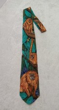 Vintage 1991 Golden Lion Tamarin World Wildlife Foundation Retro Silk Neck Tie
