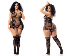 Lingerie: Mapale 1105X Fishnet Bodystocking