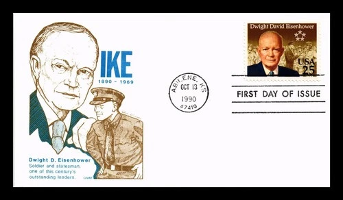 DR JIM STAMPS US COVER PRESIDENT DWIGHT D EISENHOWER FDC GAMM CACHET