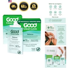 Feminine Wipes pH Balanced Organic Aloe Moisturizing Odor Reduction 24 pack