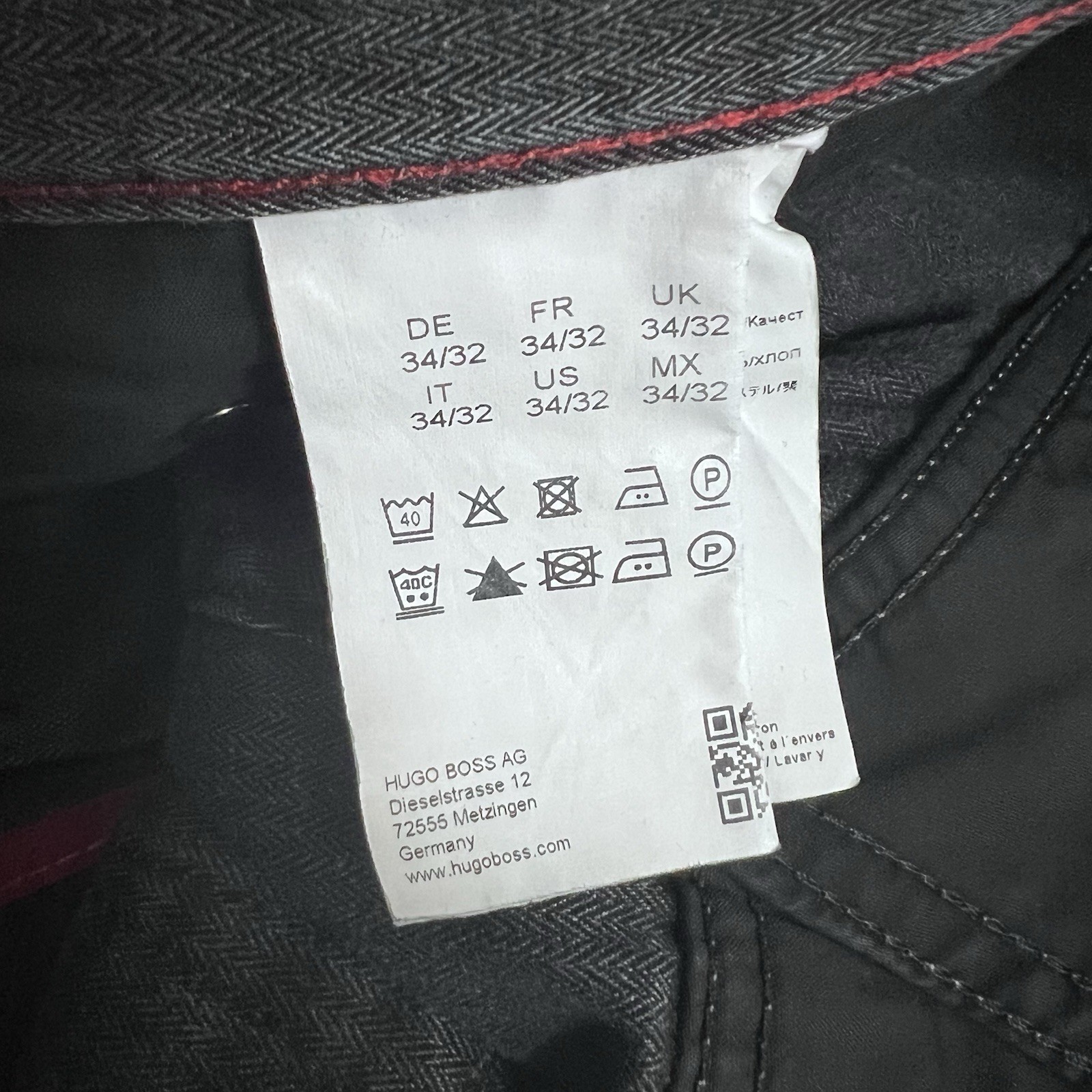 Hugo Boss Jeans Men's W34 L32 Black Grey Maine Regular Fit Straight Cotton Blend thumbnail 14