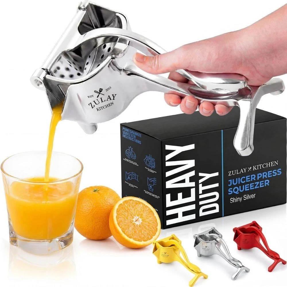 Zulay Fruit Manual Juicer-Heavy Duty Juice Press Squeezer with Detachable Lever