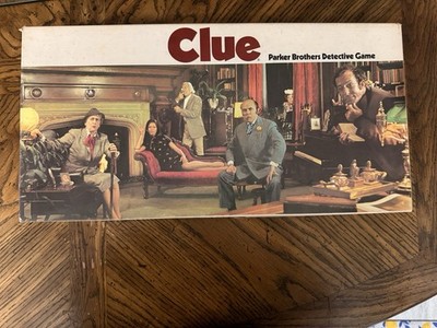 Vtg 1972 CLUE Mystery Detective Board Game Parker Brothers Complete Original Set