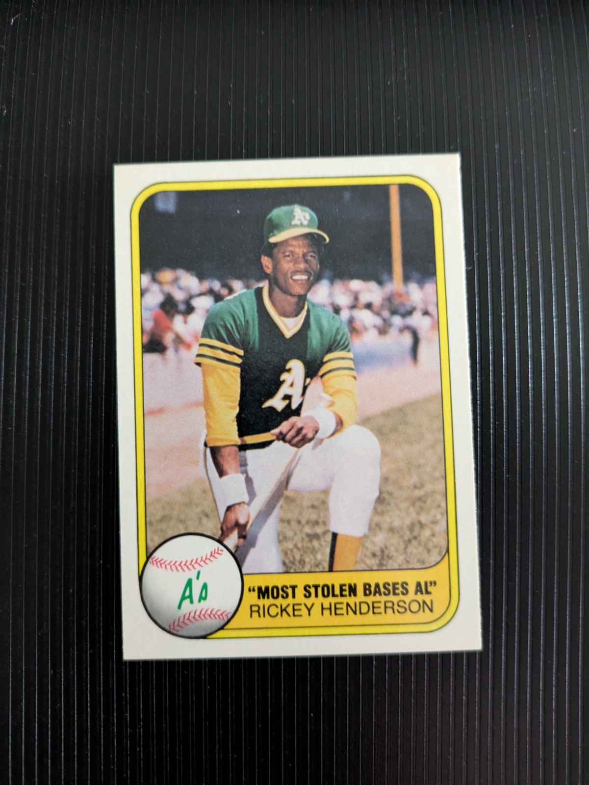 Rickey Henderson 1981 Fleer Baseball Card Oakland Athletics #351