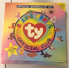 1998 TY Beanie Babies Official Club 1st Membership Kit SEALED W/Poster