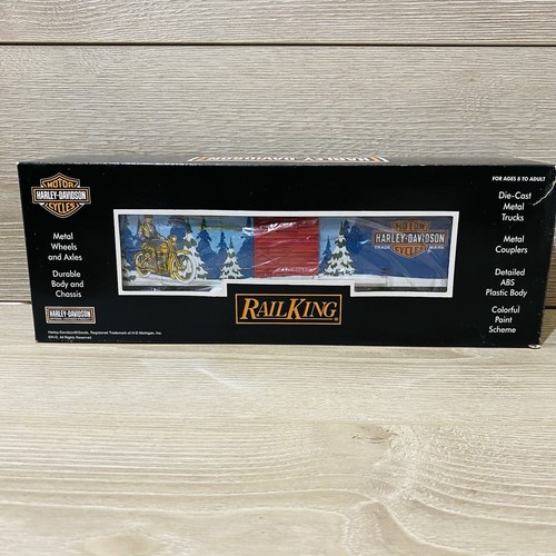 MTH RailKing 30-74355 Harley Davidson Motocicletas Navidad Caja Coche Nuevo en Caja Ver Fotos | Zustand: New