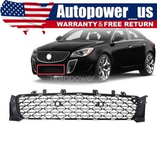 Fit 2012-17 Buick Regal Gs Black Front Bumper Grille Insert Wlicence Plate Hole Fit 2012-17 Buick Regal Gs Black Front Bumper Grille Insert Wlicence Plate Hole